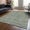 Homeroots 8' X 10' Olive Green And Gray Striped Washable Indoor Outdoor Area Rug 587917 - alternate 5