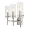Jonathan Y Cato 21.25" 3-Light Modern Minimalist Iron/Glass LED Vanity, Nickel/Clear JYL7807B - alternate 1