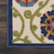 Homeroots 10' Navy Blue Beige Green Blue And Red Floral Indoor Outdoor Runner Rug 546781 - alternate 5
