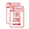 Signmission No Parking Sign Fire Zone with Right Arrow, 12'' X 18'' 2 Signs, Heavy Gauge Aluminum, 2PK A-1218-2PACK-23672 - alternate 1