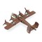 Homeroots 3" Brown and Silver Metal Hand Painted 1941 "B-24" Liberator Model Airplane 489470 - alternate 4