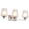 Nuvo Lune, 3 Light Vanity, Brushed Nickel Finish, Etched White Glass 60/8223 - alternate 3