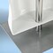 Azar Displays Male White Plastic Bust, Torso Mannequin, on 12in Square Silver Metal Base for Counter 900525-WHT - alternate 7