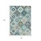 Homeroots 8' X 10' Teal Blue Beige And Ivory Southwestern Washable Indoor Outdoor Area Rug 632284 - alternate 2