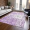 Homeroots 5' X 8' Lavender And Ivory Abstract Washable Indoor Outdoor Area Rug 612678 - alternate 5