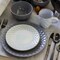 Elama Tahitian Diamond 16 Piece Stoneware Dinnerware Set in Slate and Pearl EL-TAHITIANDIAMOND - alternate 7
