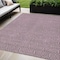Homeroots 5' X 8' Eggplant And Ivory Geometric Washable Indoor Outdoor Area Rug 595638 - alternate 1