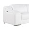 Homeroots White Italian Leather Power Reclining L Shaped Five Piece Corner Sectional 544993 - alternate 7
