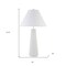 Homeroots 28" White Ceramic Table Lamp With White Cone Shade 524345 - alternate 3