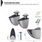 Fab Glass And Mirror 14in. L x 0.37in. H x 14in. W Wall Mount Clear Tempered Glass Floating Corner Shelf in Chrom SH-CRRD140 - alternate 6