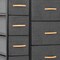 Homeroots 27" Gray and Black Steel and Fabric Nine Drawer Combo Dresser 484702 - alternate 4