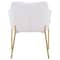 Leisuremod Zaire Collection Modern Dining Chair, Gold Legs and White Boucle ZDCB52W - alternate 7