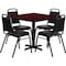 Flash Furniture Square Laminate Table, Laminate Top, Wood Grain HDBF1010-GG - alternate 1
