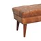Homeroots 35in Brown Genuine Leather and Solid Wood Upholstered Storage Bench With Cabinet 717473 - alternate 5