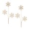 Homeroots Set of Two Gold And Clear Faux Crystal Beaded Linear Snowflake Wreath Sprays, 2PK 633191 - alternate 4