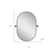 Homeroots 32" Black Aluminum Oval Adjustable Tilting Framed Accent Mirror 691625 - alternate 4