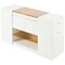 Homeroots 33" White Wood And Glass Six Drawer Island Vanity Dresser 653109 - alternate 7