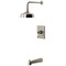 Kingston Brass Single-Handle Pressure Balanced Tub and Shower Faucet, Brushed Nickel KB6348PL - alternate 1