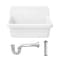 Kingston Brass 30" Ceramic Single Bowl Wall Mount Kitchen Sink with Strainer, White/Polished Chrome KGPKWS3019181 - alternate 1