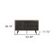 Homeroots 63" Brown and Black Solid Wood Three Drawer Double Dresser 518625 - alternate 4