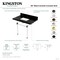 Kingston Brass 36" Black Granite Console Sink with Acrylic Legs, 8-Inch, 3-Hole, Black Granite/Polished Nickel KVPK3630KASQ6 - alternate 2