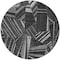Homeroots 8' Black And Gray Round Geometric Washable Indoor Outdoor Area Rug 594757 - alternate 4