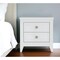 Homeroots 24" White Wood Two Drawer Nightstand 478277 - alternate 4