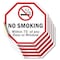 Signmission No Smoking Within 75' Of Any Door o, 4 inch X 4 inch, Vinyl Decal, 5PK OC-D-5PACK-4-89 - alternate 1