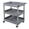 Luxor Utility Cart with Deep Lipped Plastic Shelves, 400 lb Load Capacity, 3 Shelves, 32 in L, 24 in W TC111-G - alternate 12