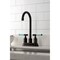 Kingston Brass Double-Handle 4" Centerset Bar Faucet, Oil Rubbed Bronze KB8495CKL - alternate 2