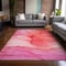 Homeroots 9' X 12' Pink Abstract Washable Non Skid Indoor Outdoor Area Rug 559764 - alternate 2