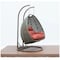 Leisuremod Beige Wicker Hanging 2 person Egg Swing Chair with Dark orange Cushions ESCBG-57DOR - alternate 6