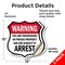 Signmission No Trespassing Shield Sign Warning You A, 12 inch X 12 inch, Vinyl Decal, 2PK SHI-D-2PACK-12-423 - alternate 3