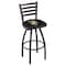 Holland Bar Stool Co 30" Blk Wrinkle US Military Academy ARMY Swivel Bar Stool, Ladder Back L01430USMilA - alternate 1