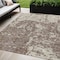 Homeroots 5' X 8' Brown And Ivory Abstract Washable Indoor Outdoor Area Rug 612720 - alternate 1