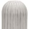 Homeroots 16" Gray And White Striped Ceramic Cylinder Floor Vase 608582 - alternate 3
