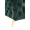 Homeroots 74in Dark Green Tufted Velvet And Gold Chesterfield Love Seat 489283 - alternate 3