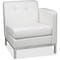 Ave 6 Collection: Wall Street Arm Chair, White Back, 27 in W 28" L 31" H, Built-in Arms, Leather Seat WST51RF-W32 - alternate 1