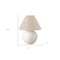 Homeroots 16" Cream Ceramic Round Table Lamp With Cream Empire Shade 545817 - alternate 5