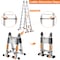 Wrightmaster 20 ft. Reach Aluminum Multi-Position Ladder with Wheels  &  2 Balance Bars, 330 lbs. Load Capacity ZROEPAM-250P - alternate 6