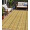 Homeroots 5' X 8' Gold And Copper Striped Washable Indoor Outdoor Area Rug 615056 - alternate 1
