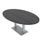 Skutchi Designs Oval Conference Table With Power Unit, 48 in W, 84 in L, Grey HAR-OVL-48X84-DOU-WA7949-NA - alternate 1
