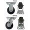 Hyw Products Heavy Duty Caster Set 4in Rubber on Cast Iron Wheels, 2 Rigid & 2 Swivel, 4PK 40-40R-A1-RC-2,40-40S-A1-RC-2 - alternate 2