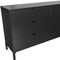 Homeroots 59" Black Charcoal Six Drawer Double Dresser 490830 - alternate 3
