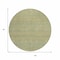Homeroots 8' Wheat And Sage Round Striped Washable Indoor Outdoor Area Rug 615676 - alternate 5