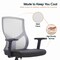 Leisuremod Glen Ergonomic Mesh Desk Chair, Adjustable Armrests and Tilt GO60LGR - alternate 5