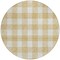 Homeroots 8' Gold And Beige Round Plaid Washable Indoor Outdoor Area Rug 595393 - alternate 4