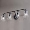 Vaxcel Toledo 4 Light Black Industrial Bathroom Vanity Fixture Clear Glass W0351 - alternate 6