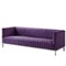 Homeroots 85" Purple Velvet Manufactured Wood Sofa 543975 - alternate 7