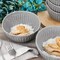 Modern Southern Home Capri 6 Piece 6 Inch Stoneware Embossed Cereal Bowl Set in Grey 114417.01 - alternate 4